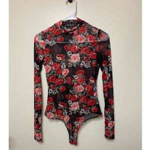 Floral Mesh Bodysuit
